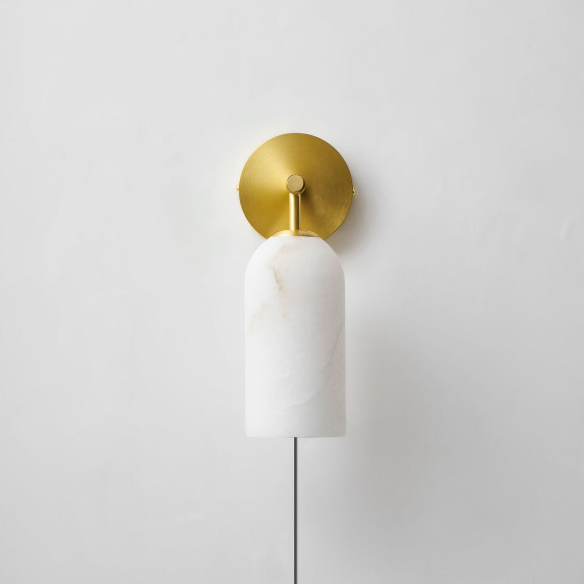 Pillar albast met stekker wandlamp