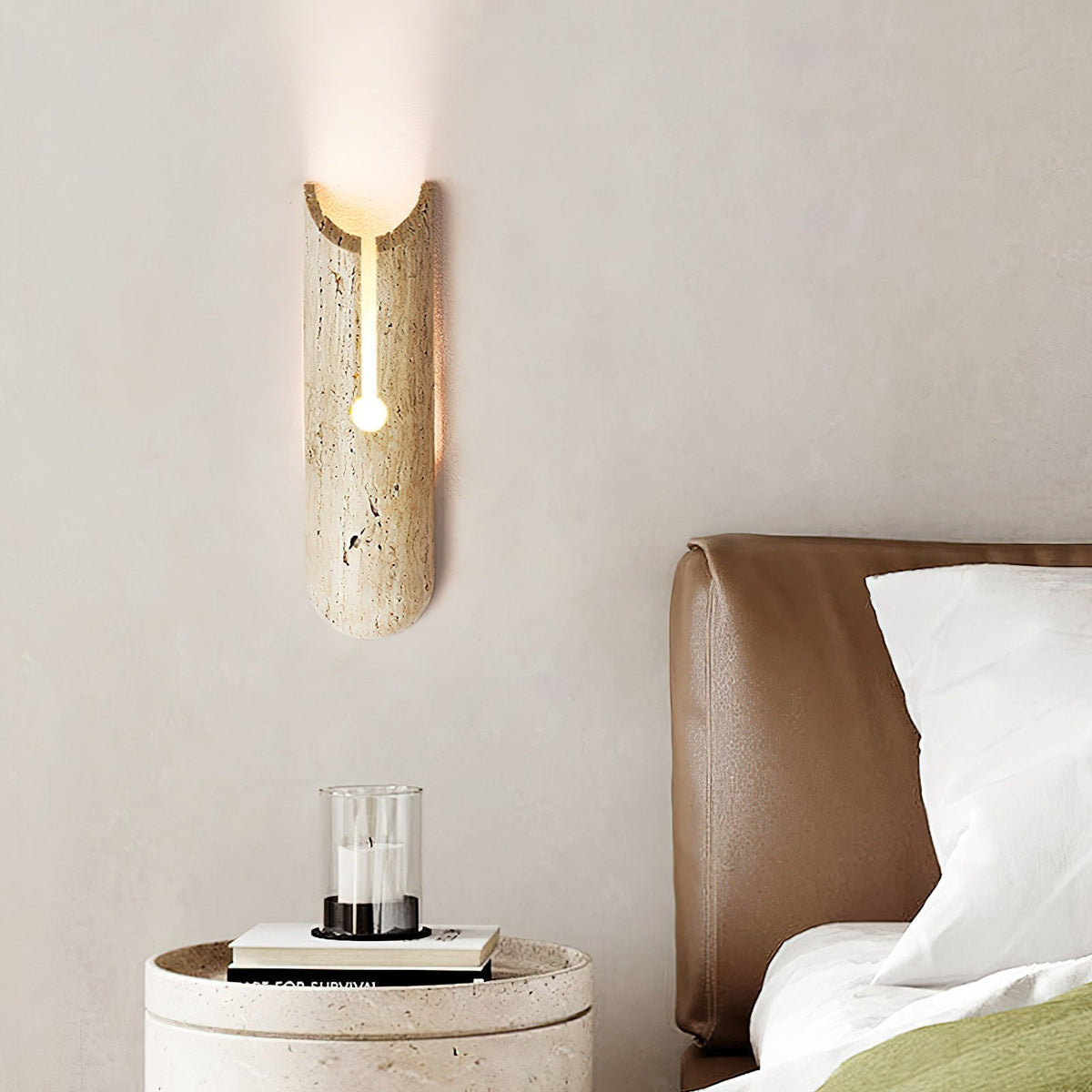 Olnorila travertin wandlamp