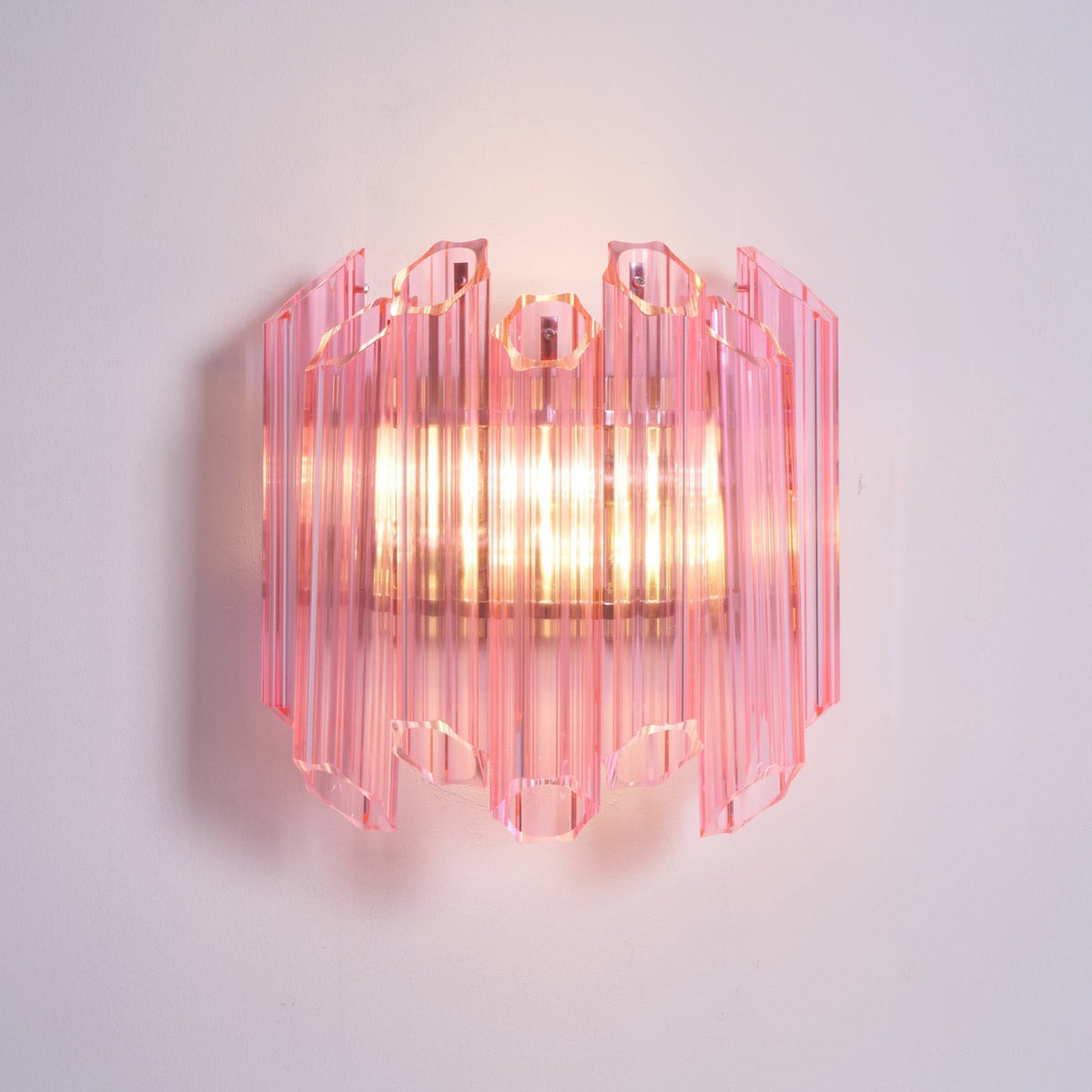 Aurora wandlamp Roze Murano-glasbuis
