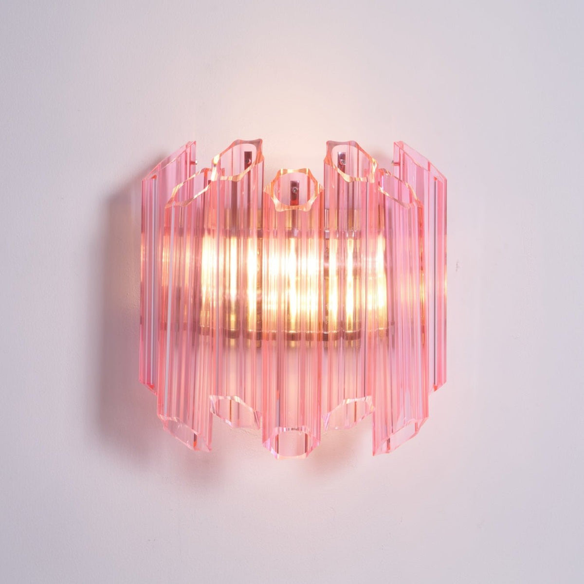 Aurora wandlamp Roze Murano-glasbuis
