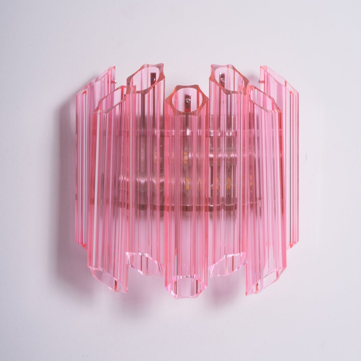 Aurora wandlamp Roze Murano-glasbuis