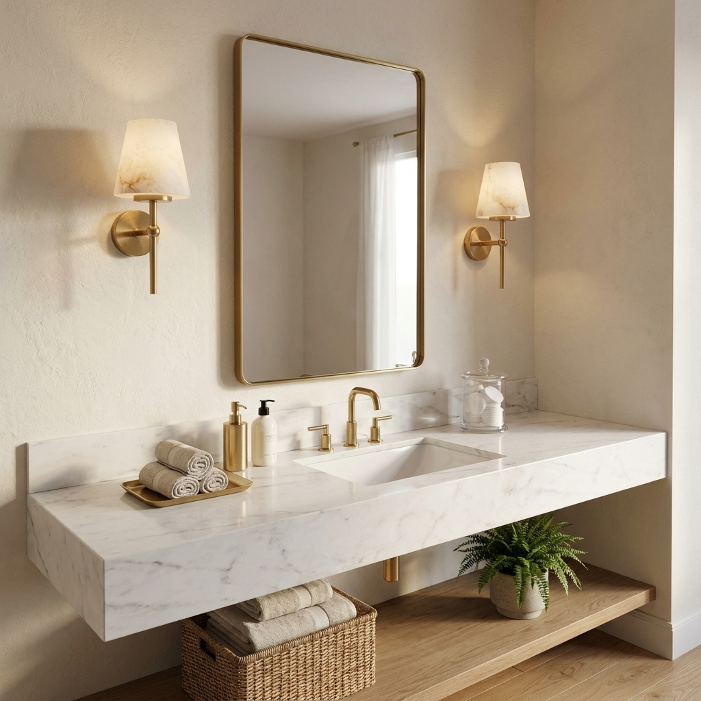 Stavermere albast wandlamp