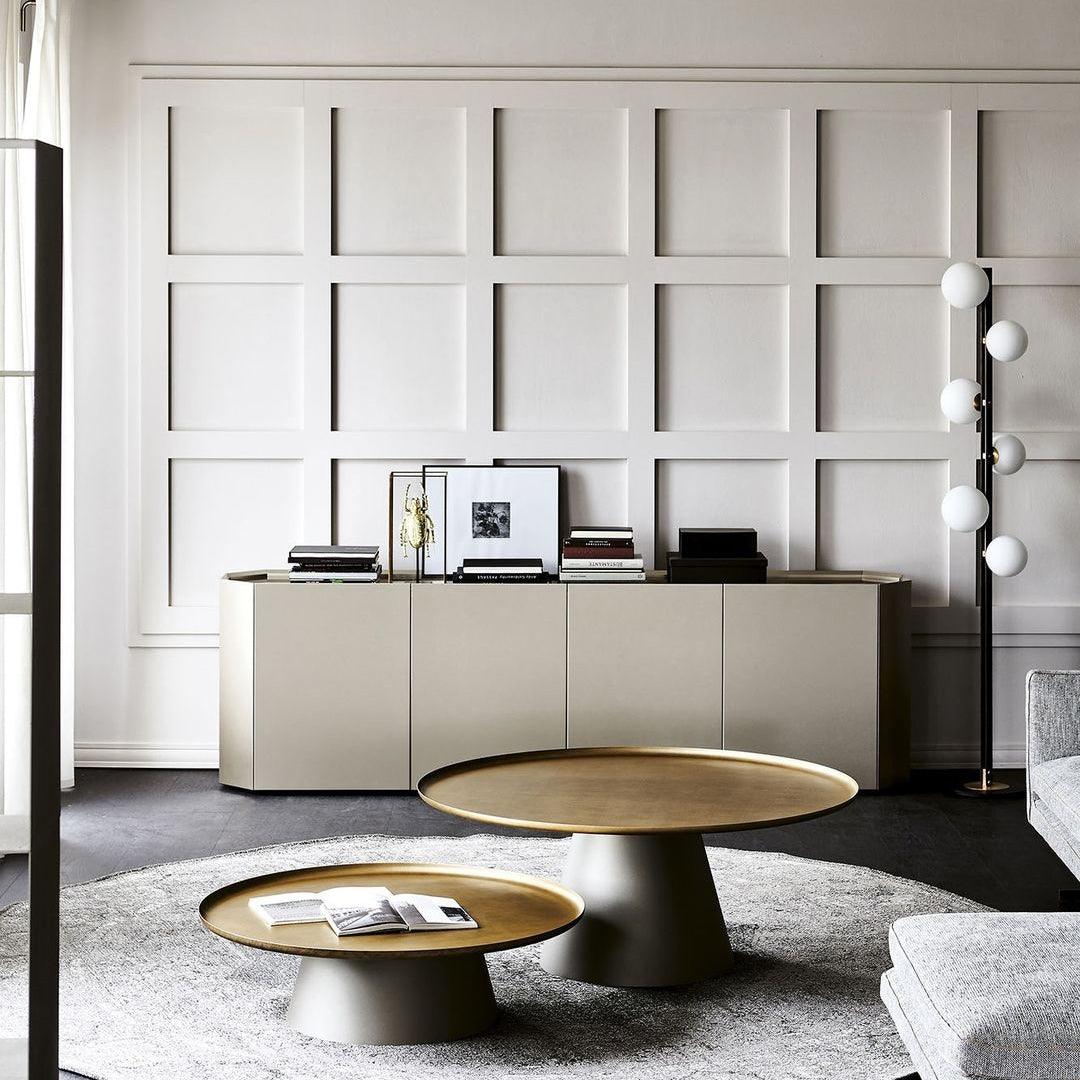 Eireneria elegante vloerlamp met glazen kap