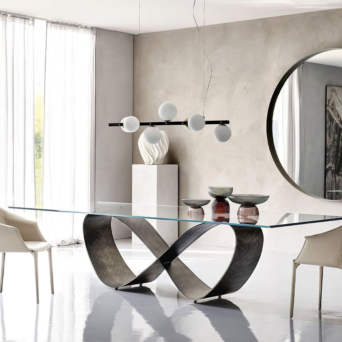 Eireraine Moderne hanglamp van glas