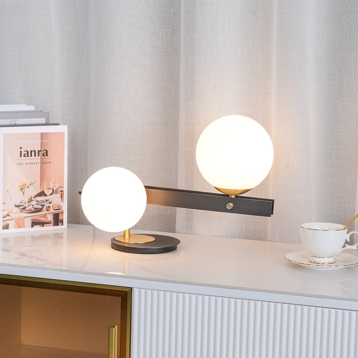 Veloella moderne tafellamp van glas