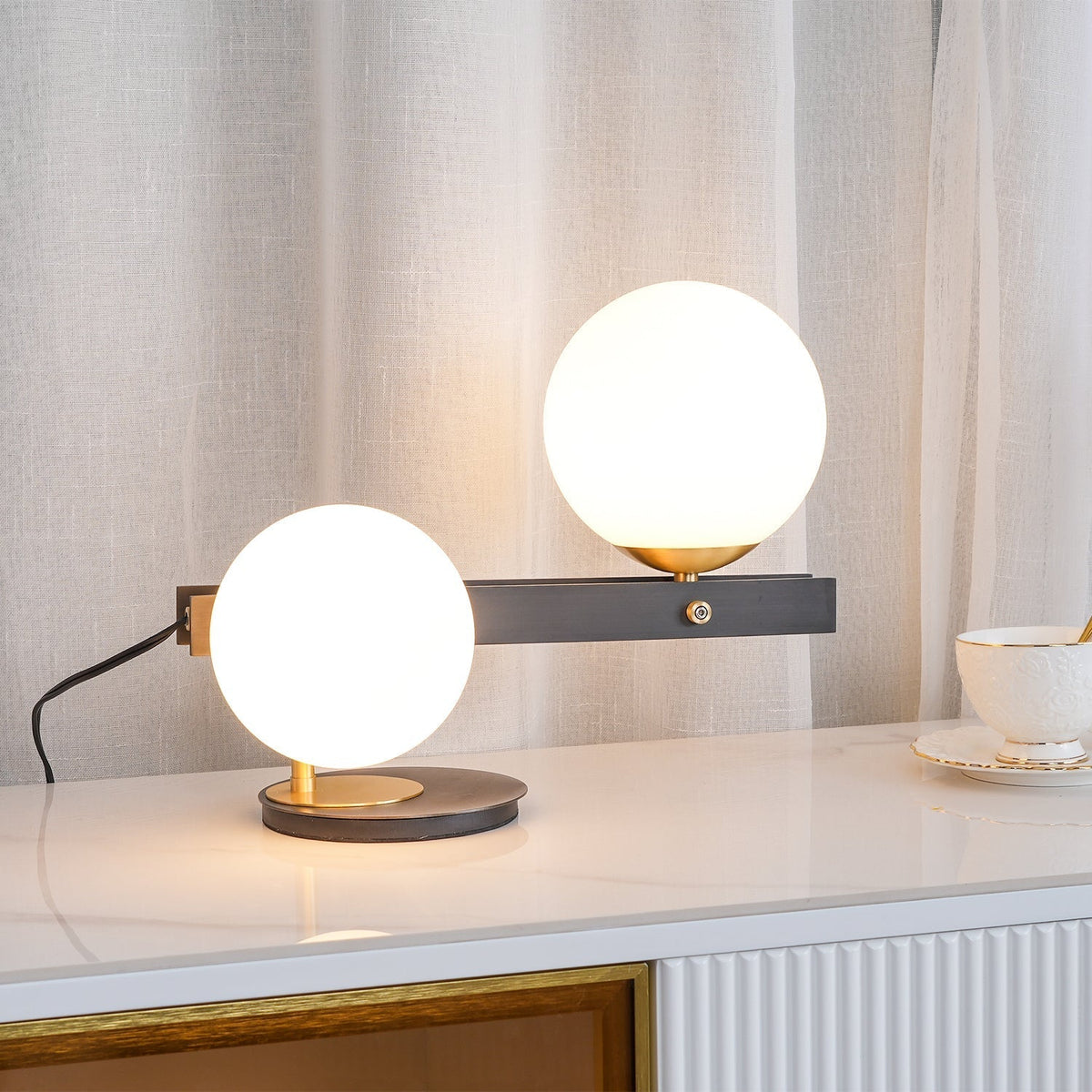Veloella moderne tafellamp van glas