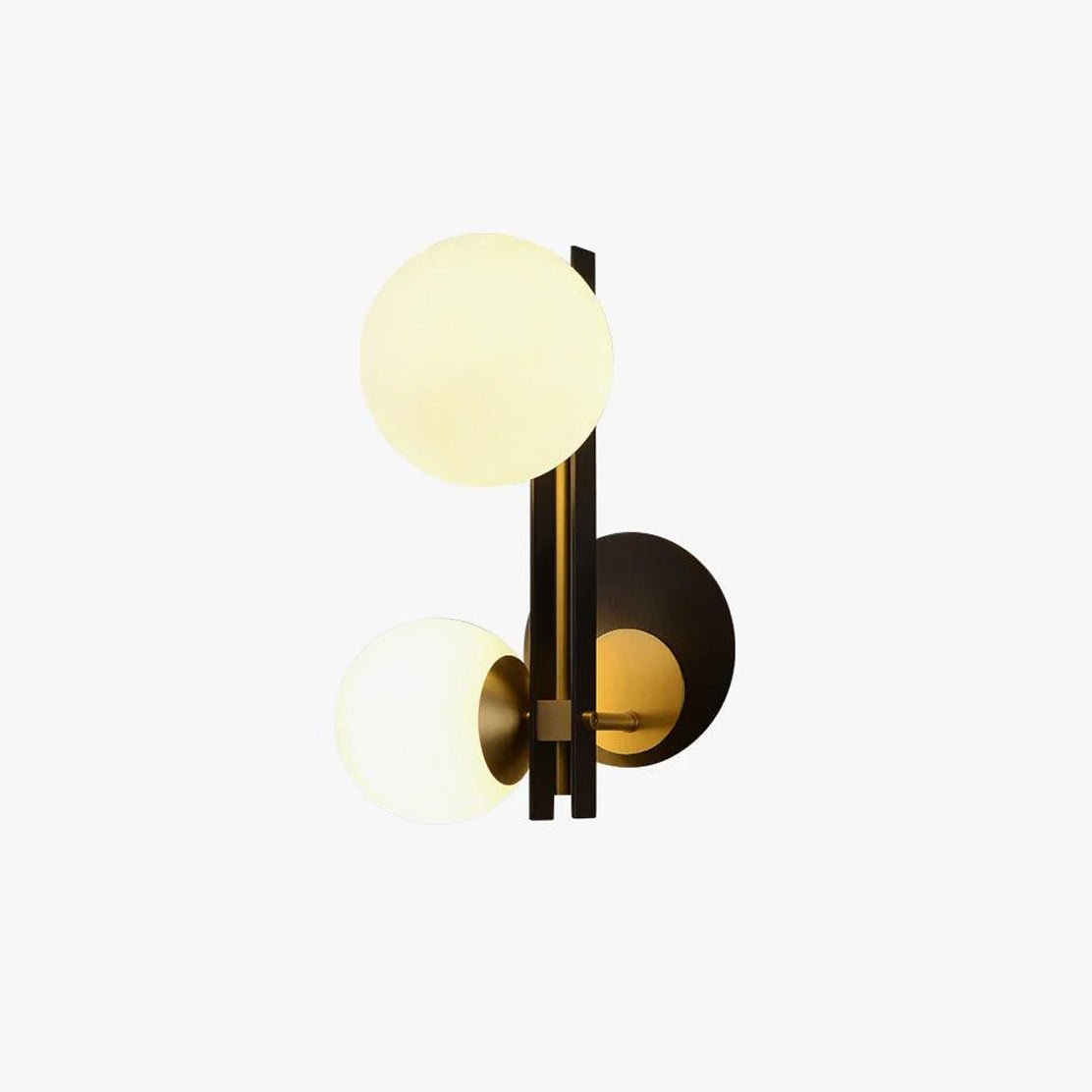 Eiranaria wandlamp met planetaire glazen kap