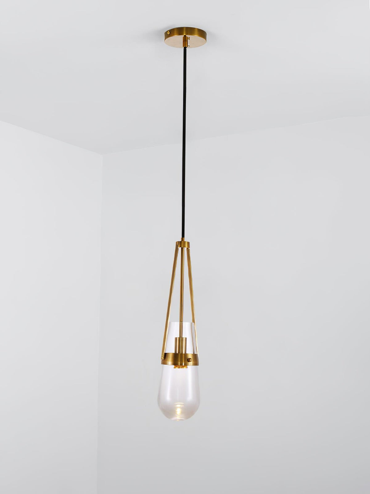 Vazora hanglamp met blauw glas