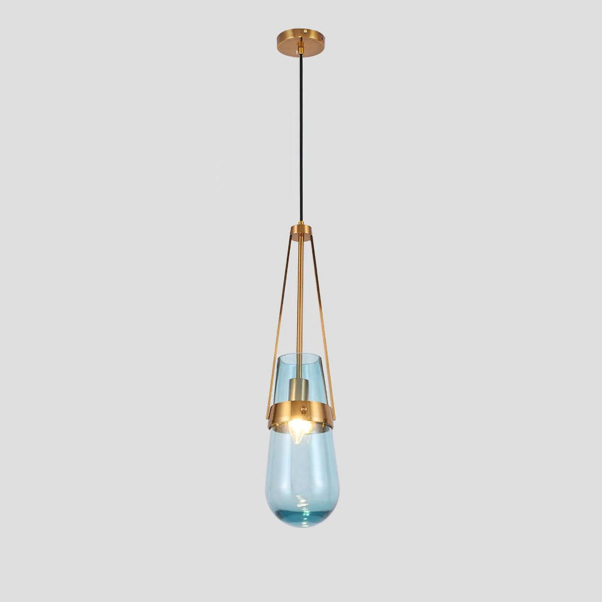 Vazora hanglamp met blauw glas