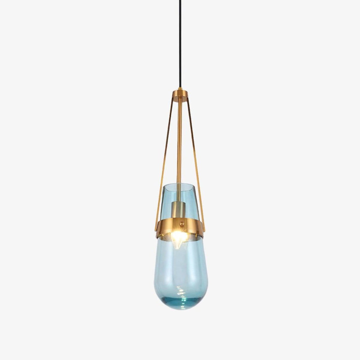 Vazora hanglamp met blauw glas