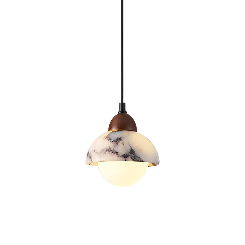Sylivora hanglamp van hout en marmer