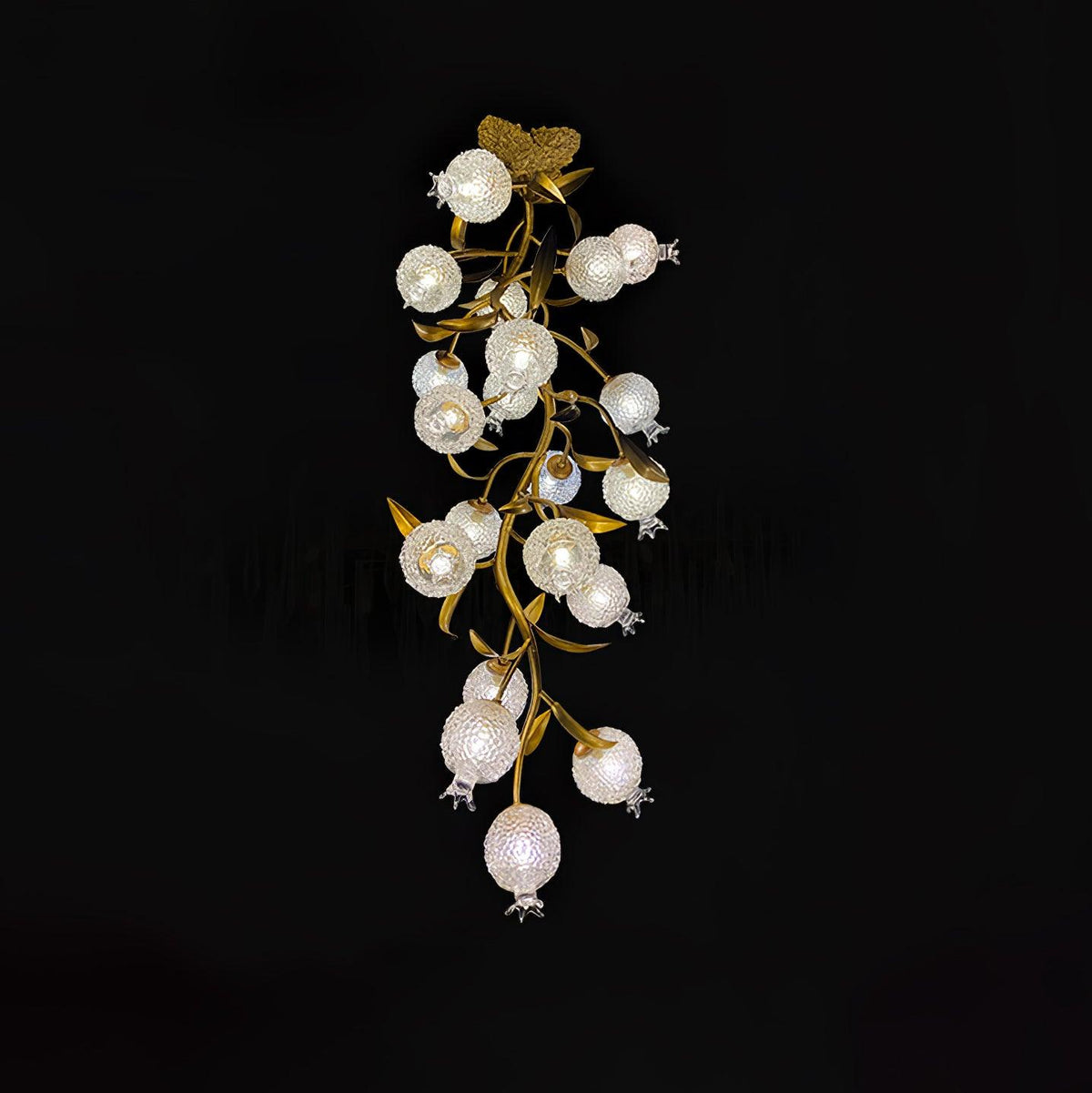 Bexlyn elegantie Pomegranate messing glas plafondlamp