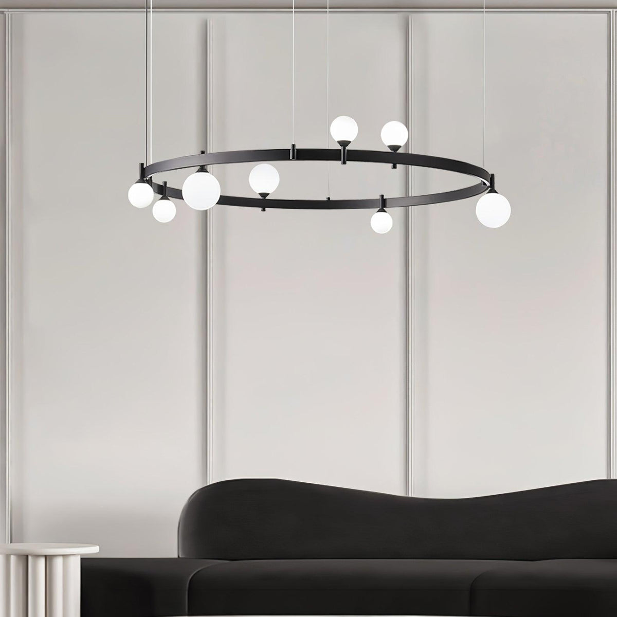 Orel hanglamp ronde zwarte ring