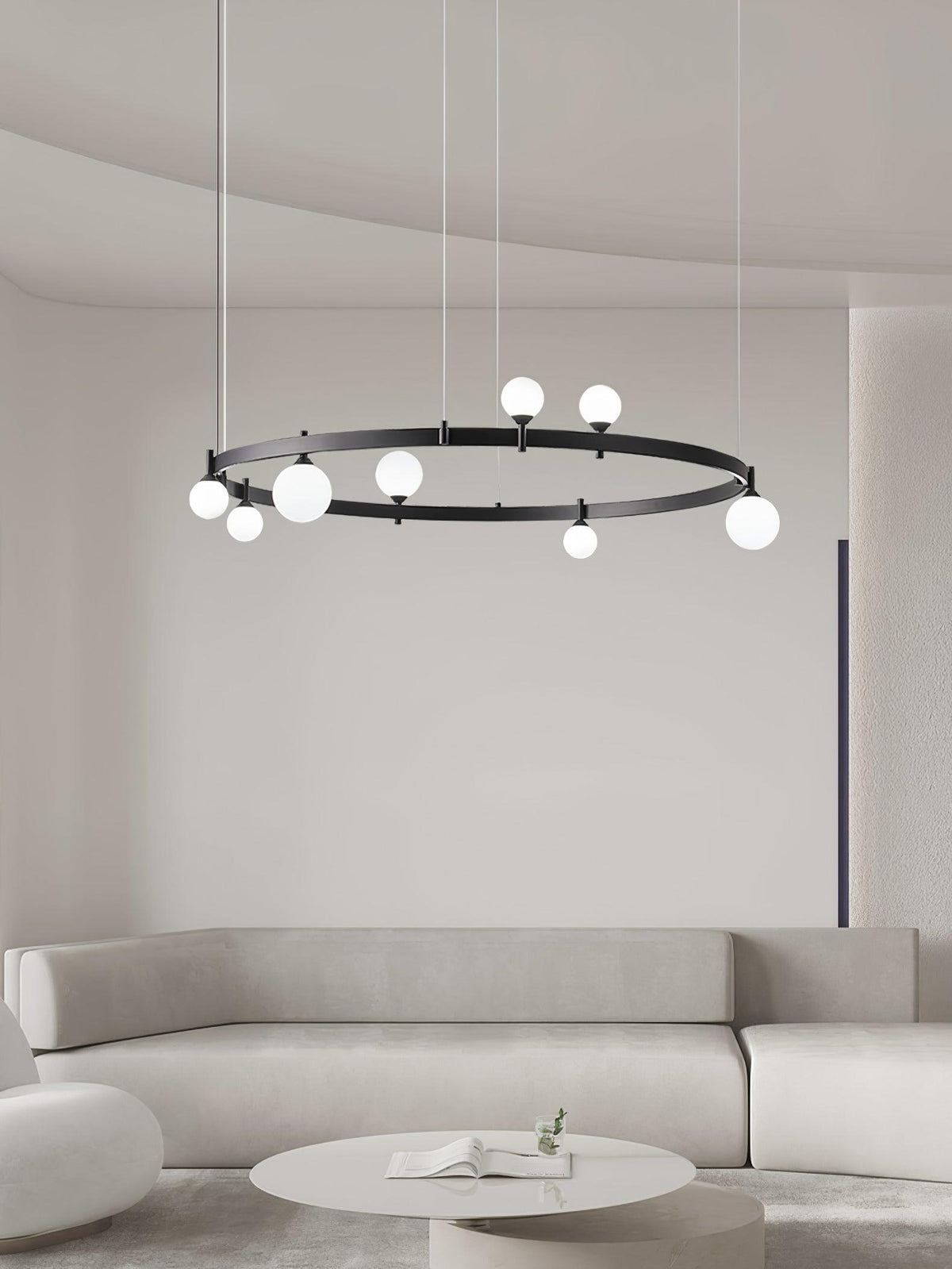 Orel hanglamp ronde zwarte ring