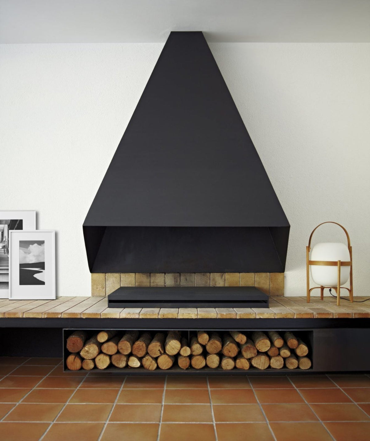 Lethra tafellamp van hout en glas