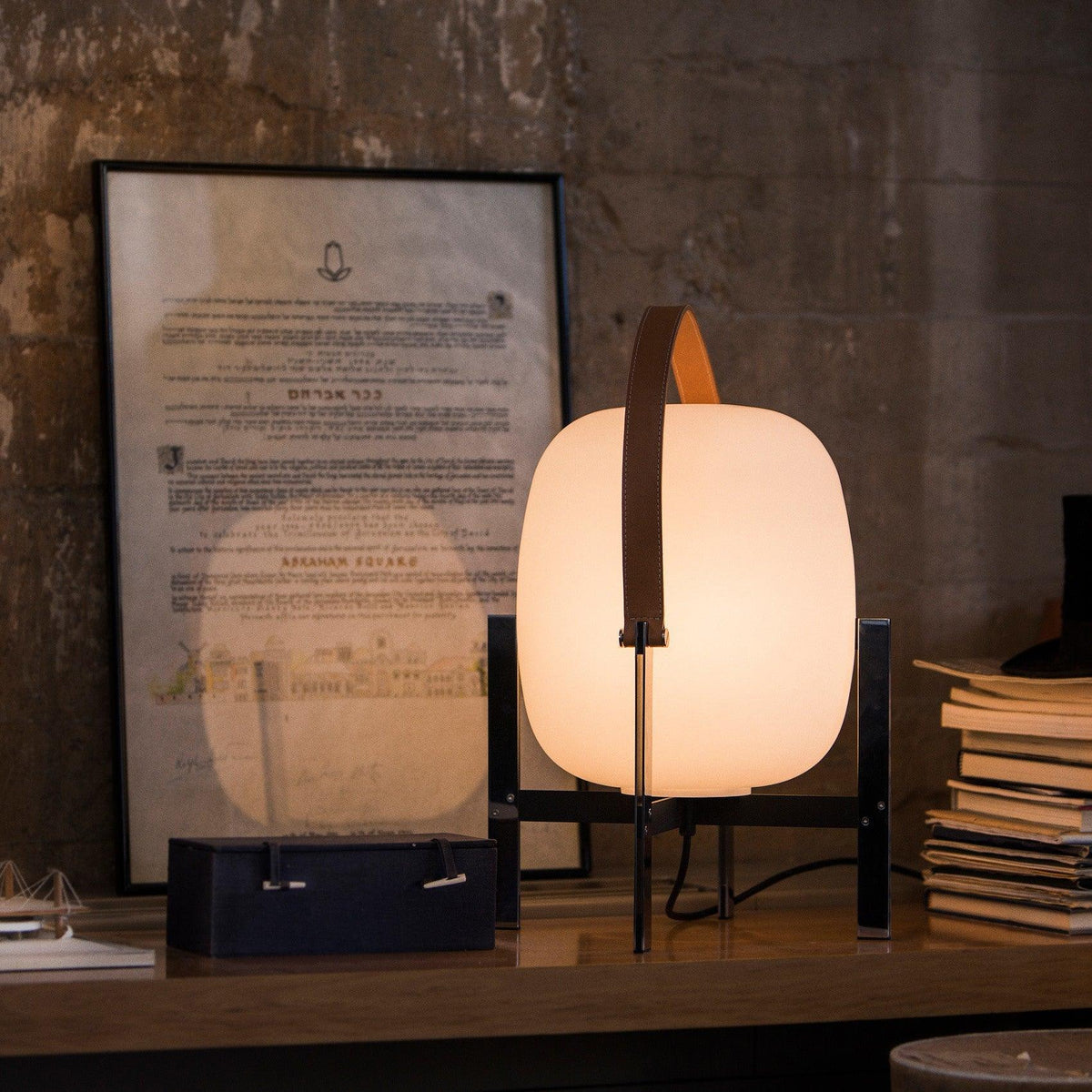 Harper Minimalistische tafellamp van glas