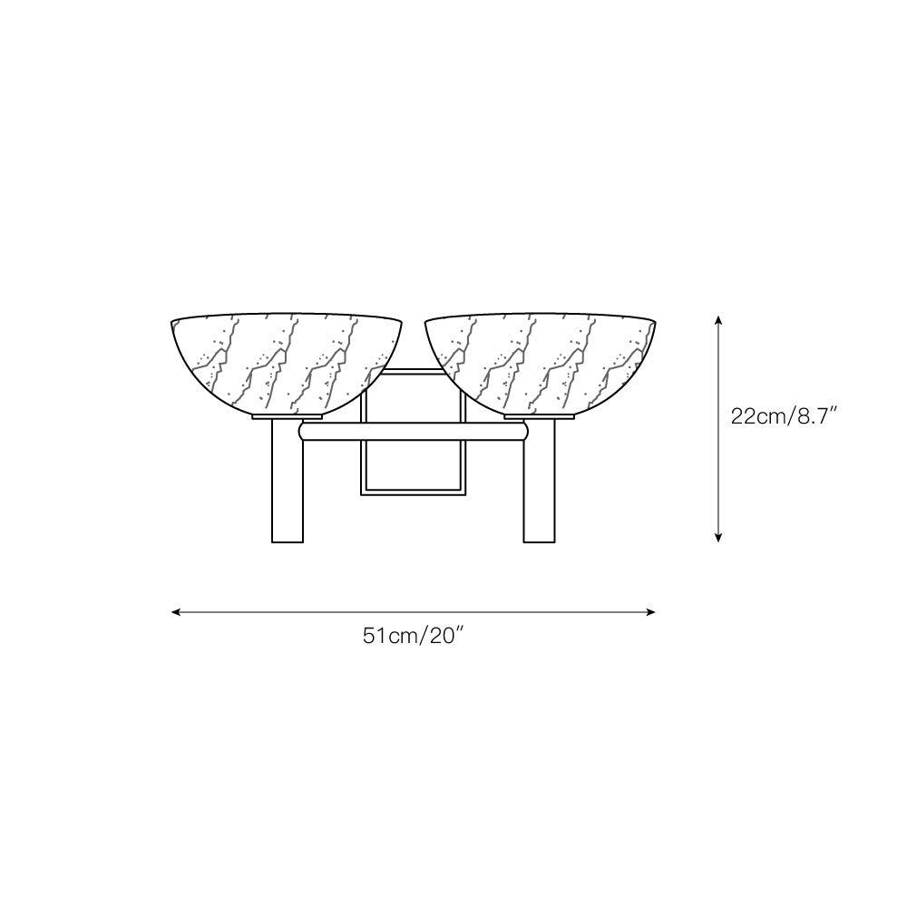 Avenenaria wandlamp met albasten kap