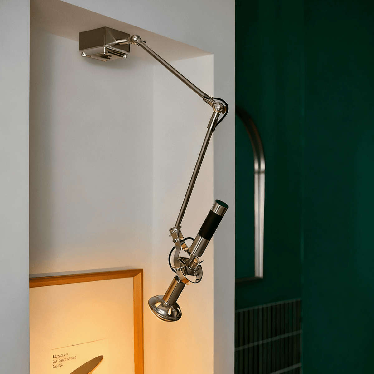 Perv wandlamp met lichtstraal