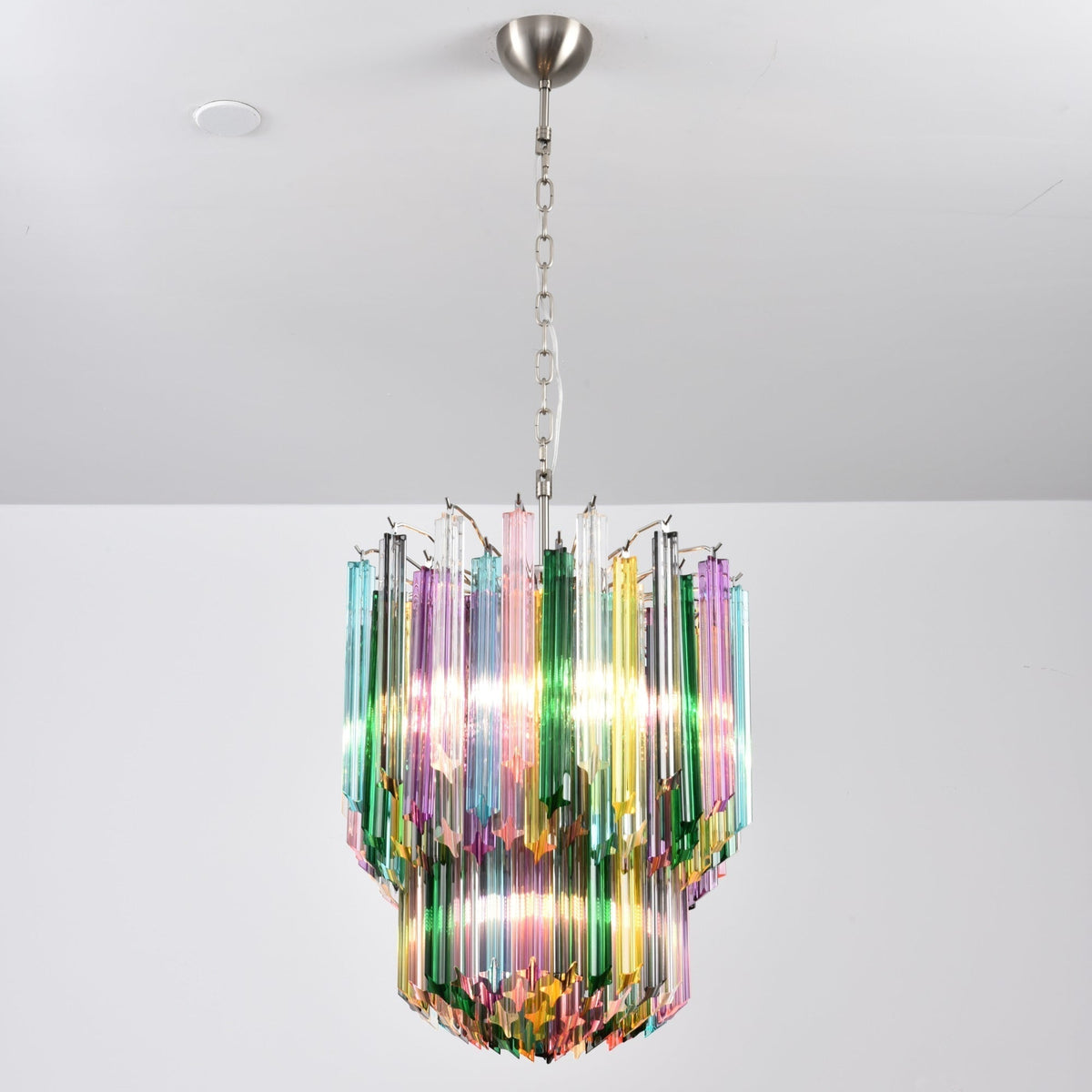 Celorelle Kroonluchter Murano glas Meerkleurig Prisma