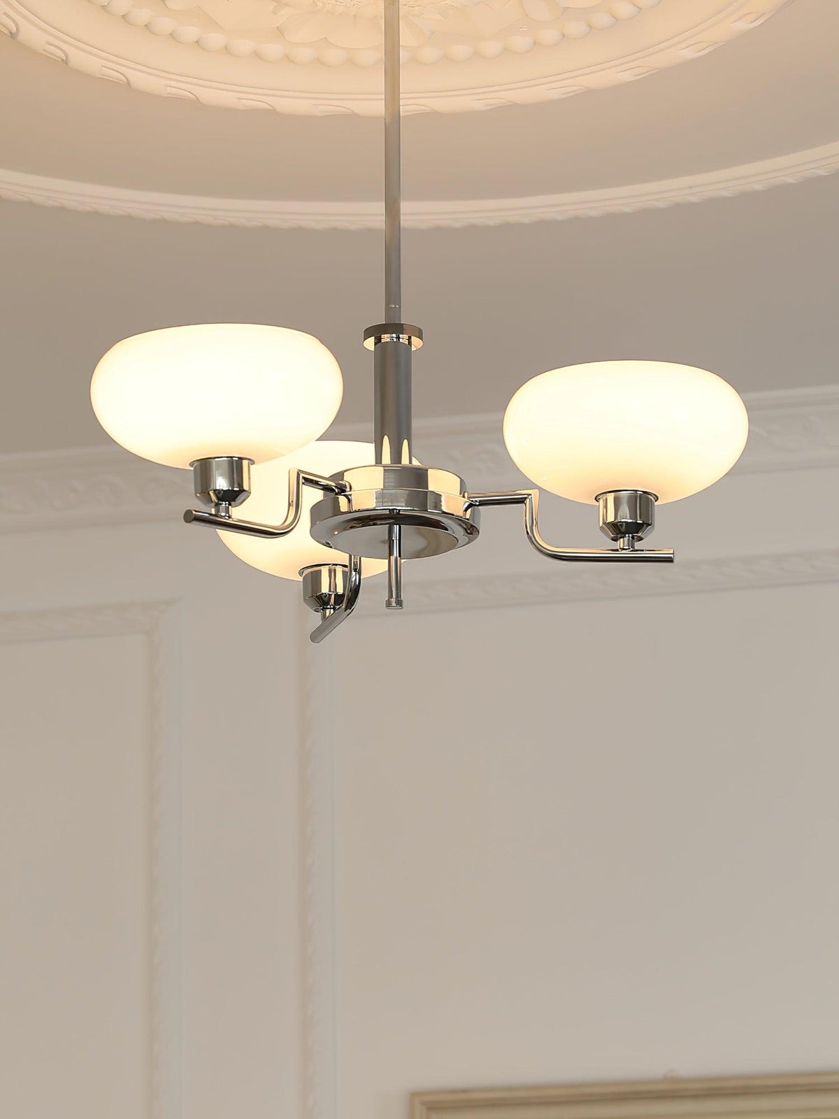 Amino hanglamp glazen bol messing frame