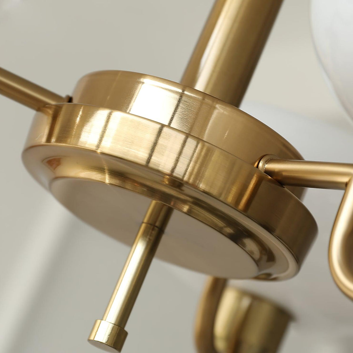 Amino hanglamp glazen bol messing frame