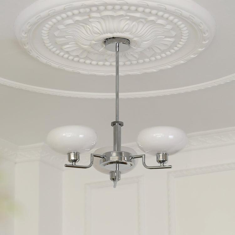 Amino hanglamp glazen bol messing frame