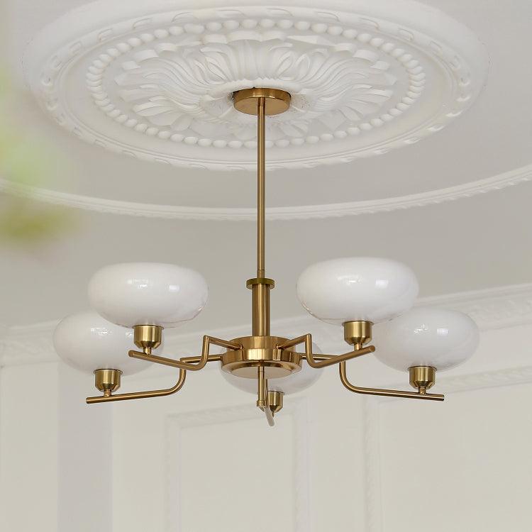 Amino hanglamp glazen bol messing frame