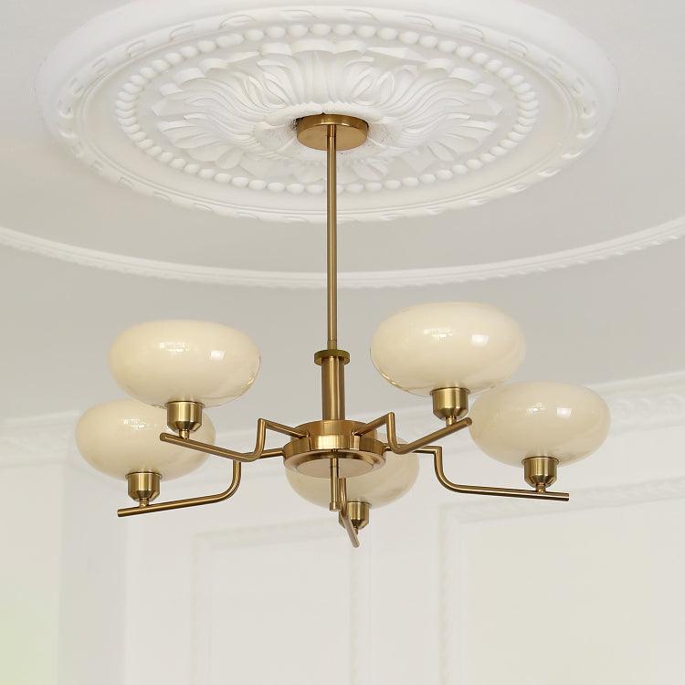 Amino hanglamp glazen bol messing frame
