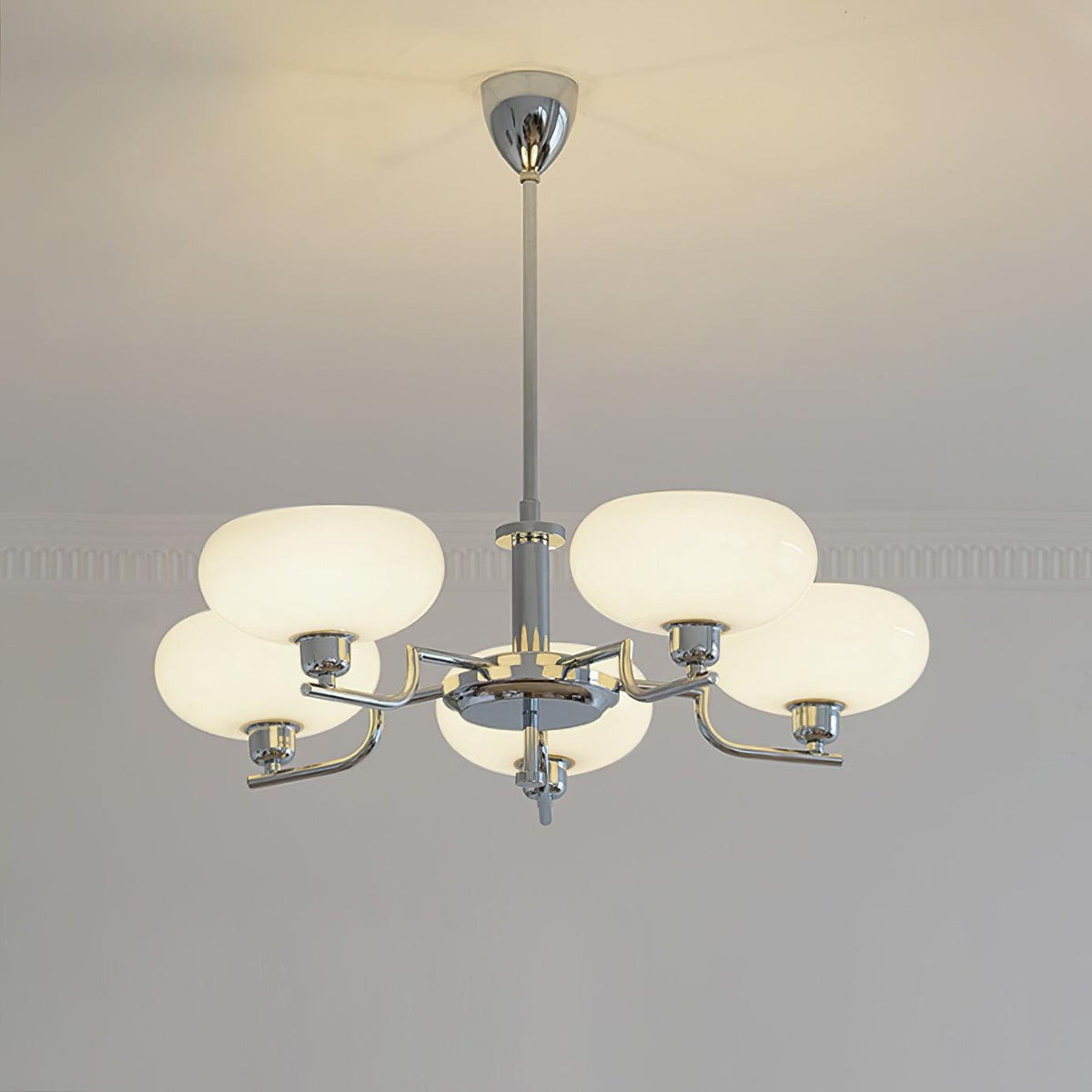 Amino hanglamp glazen bol messing frame