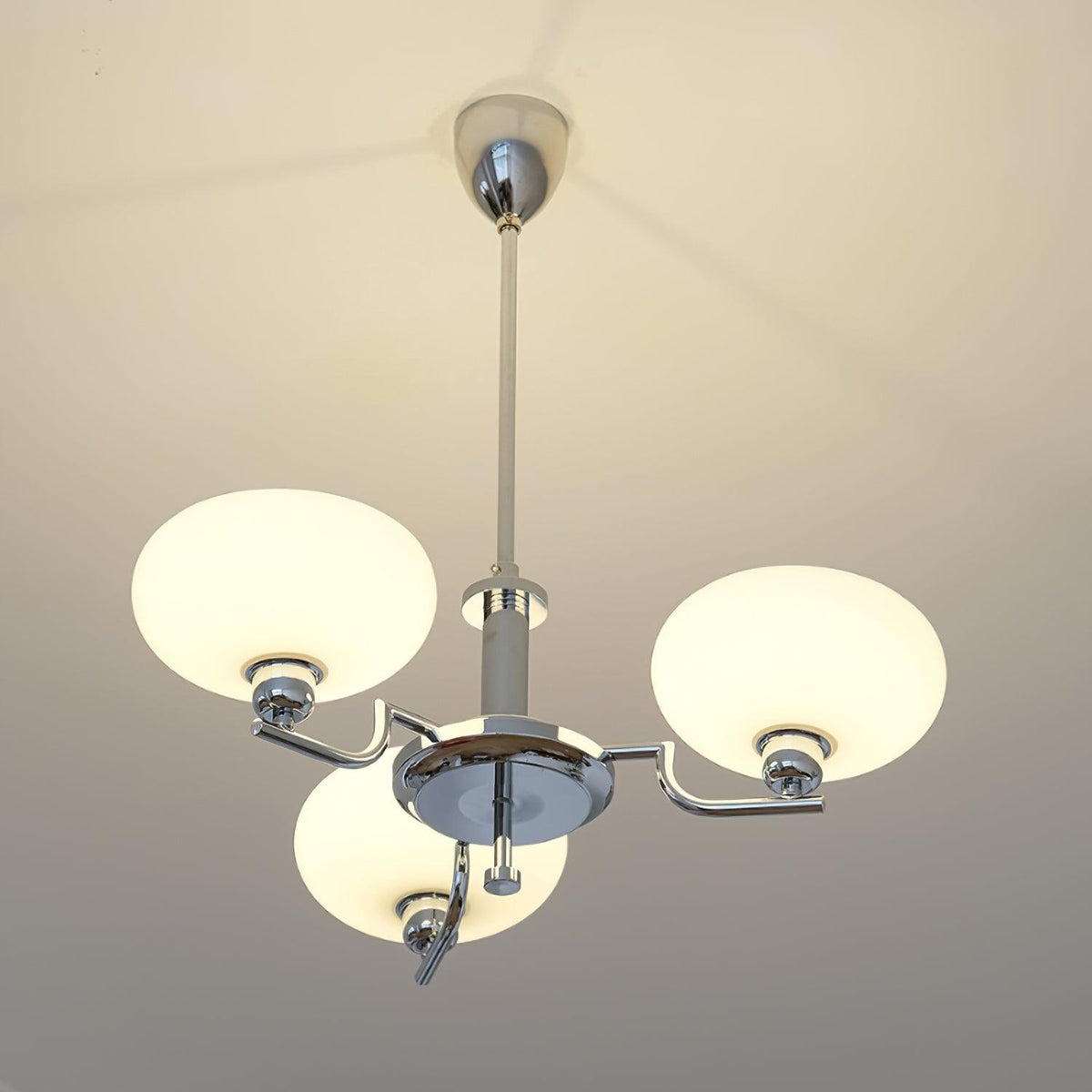 Amino hanglamp glazen bol messing frame
