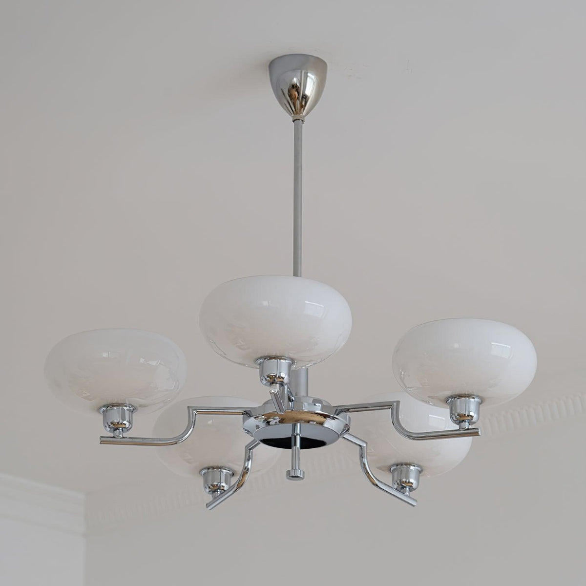 Amino hanglamp glazen bol messing frame