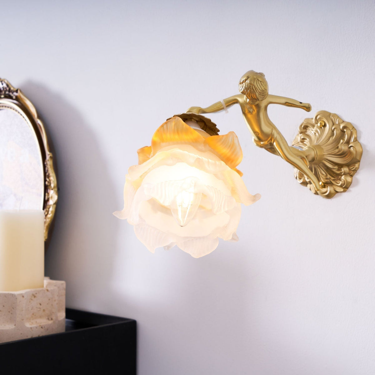 Bex Flying Angel wandlamp van glas