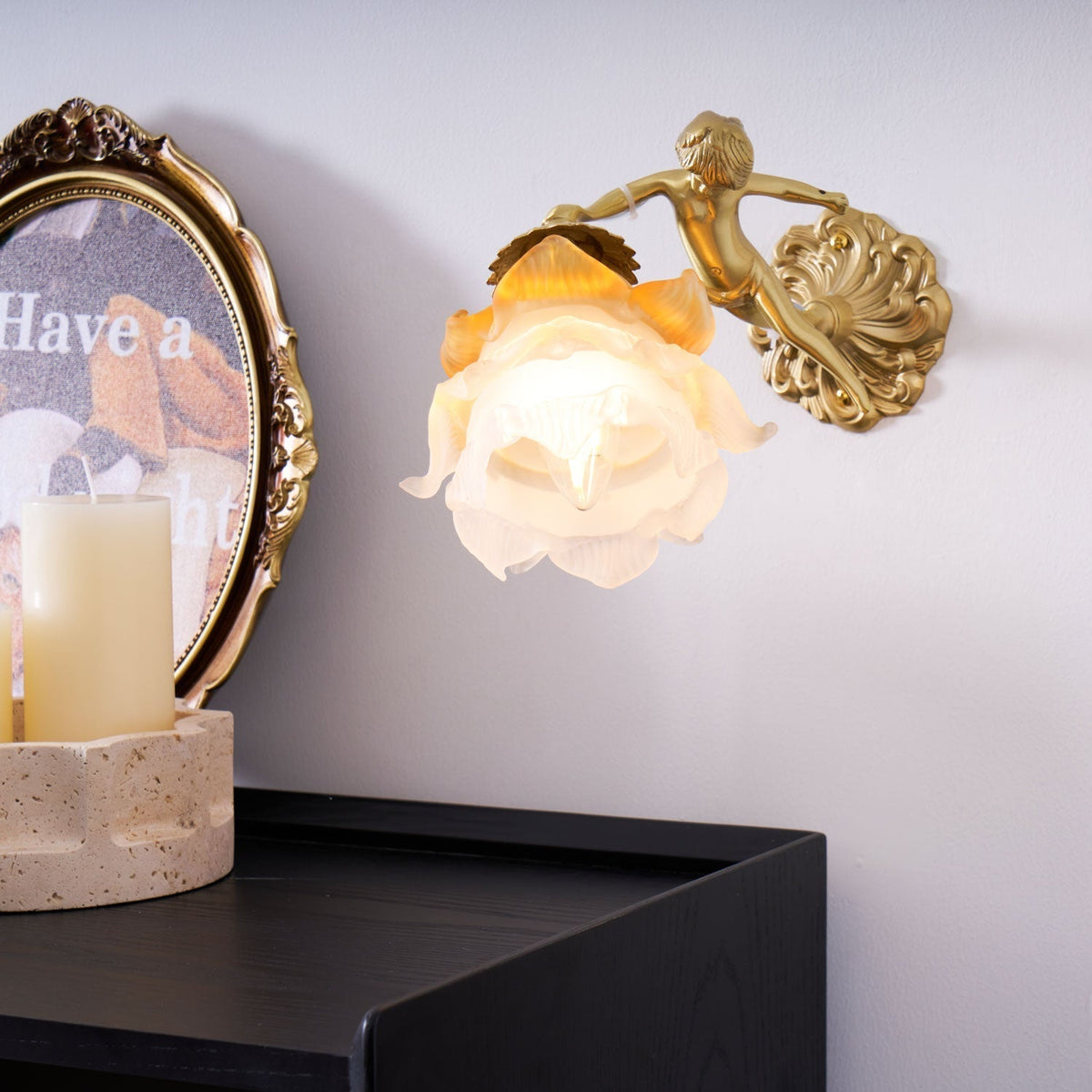 Bex Flying Angel wandlamp van glas