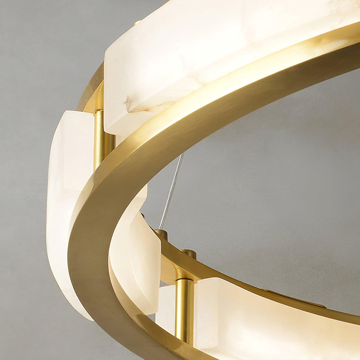Dythan Minimalistische hanglamp van met albasten ring