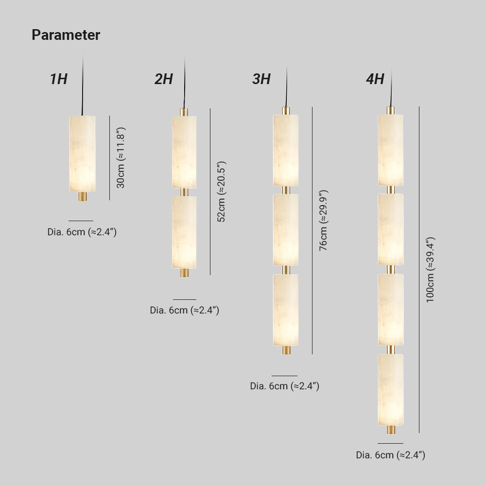 Zovarion Cluster hanglamp van albast