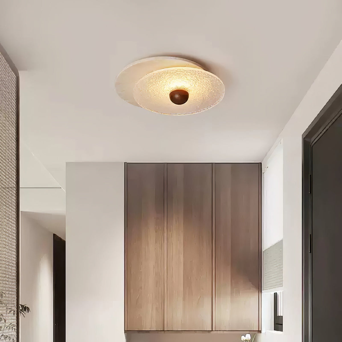 Keth Rond Travertin Plafondlamp / Wandlamp