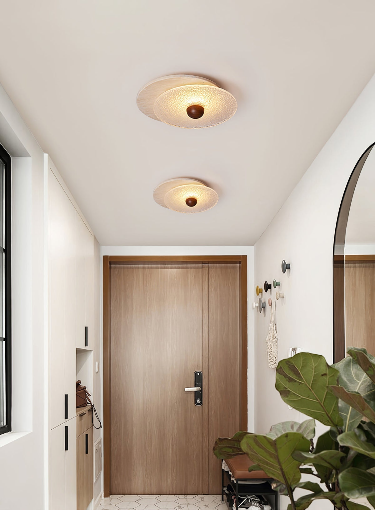 Keth Rond Travertin Plafondlamp / Wandlamp