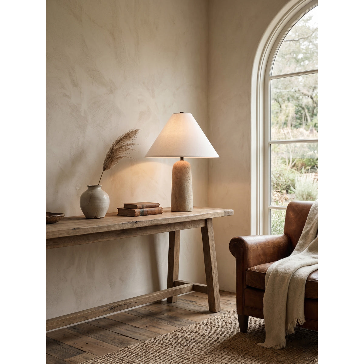 Astere travertin tafellamp