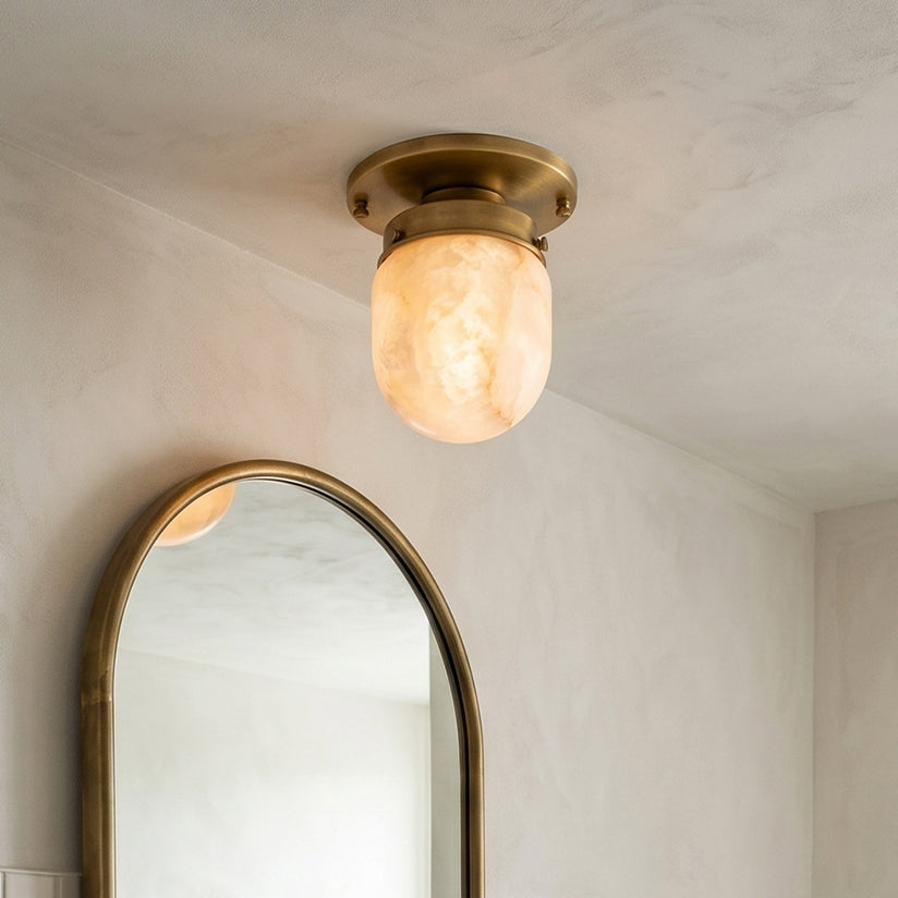 Bullet-shaped albasten plafondlamp