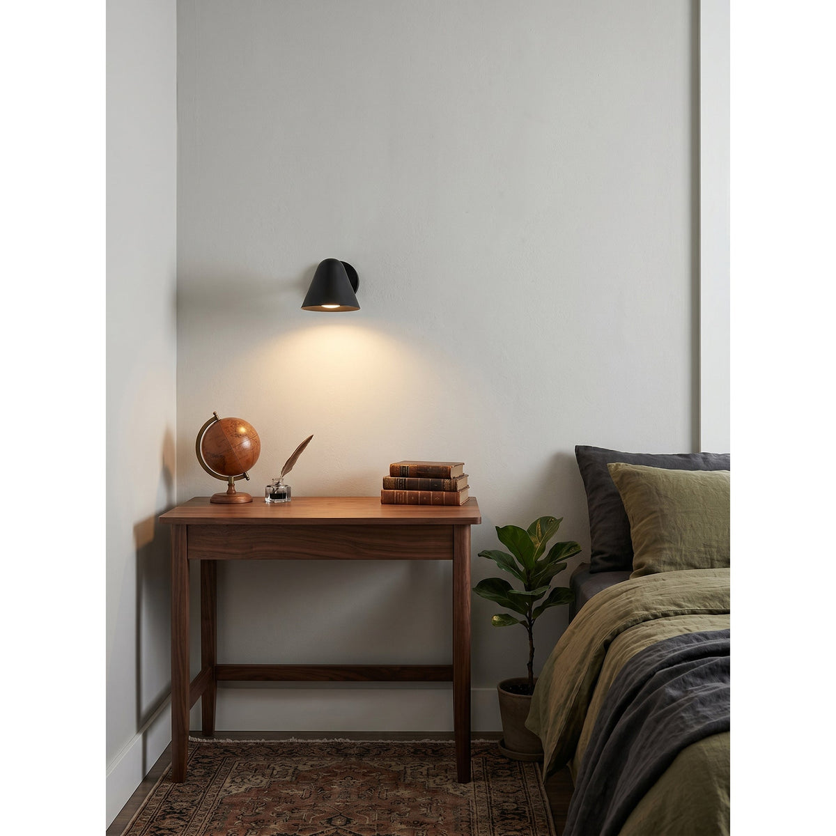 Orelelaria wandlamp met afwerking Antique Bronze
