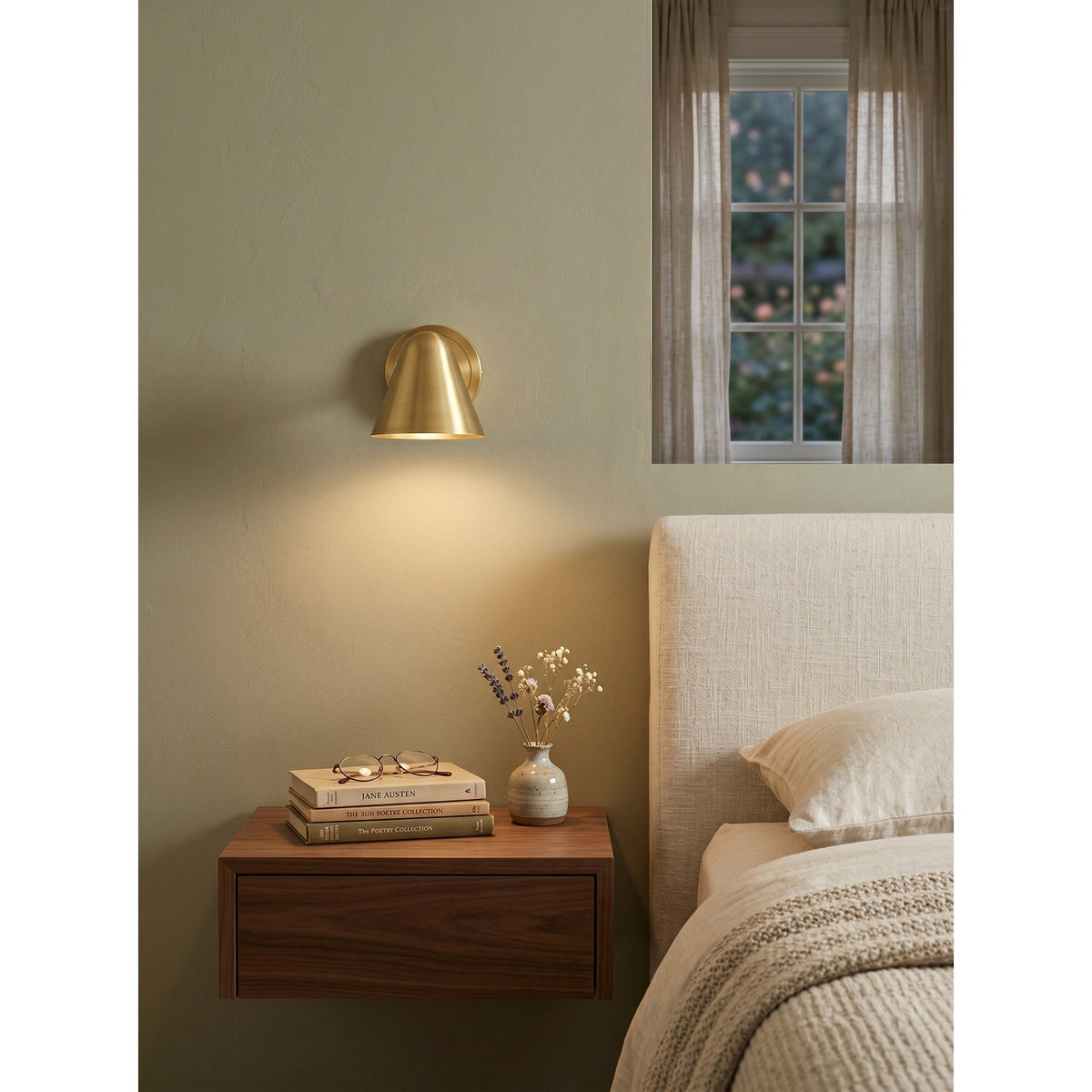 Orelelaria wandlamp met afwerking Antique Bronze