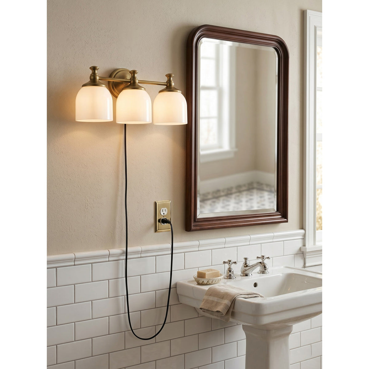 Celiaya Chart-glas wandlamp met stekker