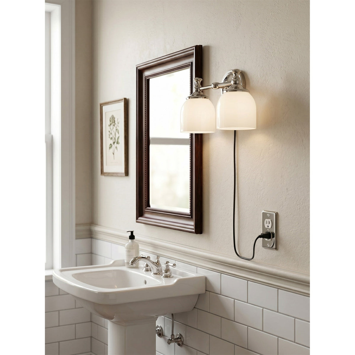 Celiaya Chart-glas wandlamp met stekker