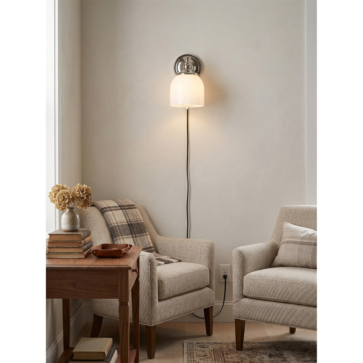 Celiaya Chart-glas wandlamp met stekker