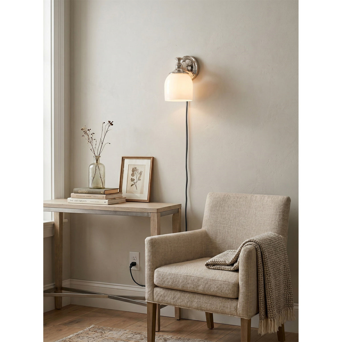 Celiaya Chart-glas wandlamp met stekker