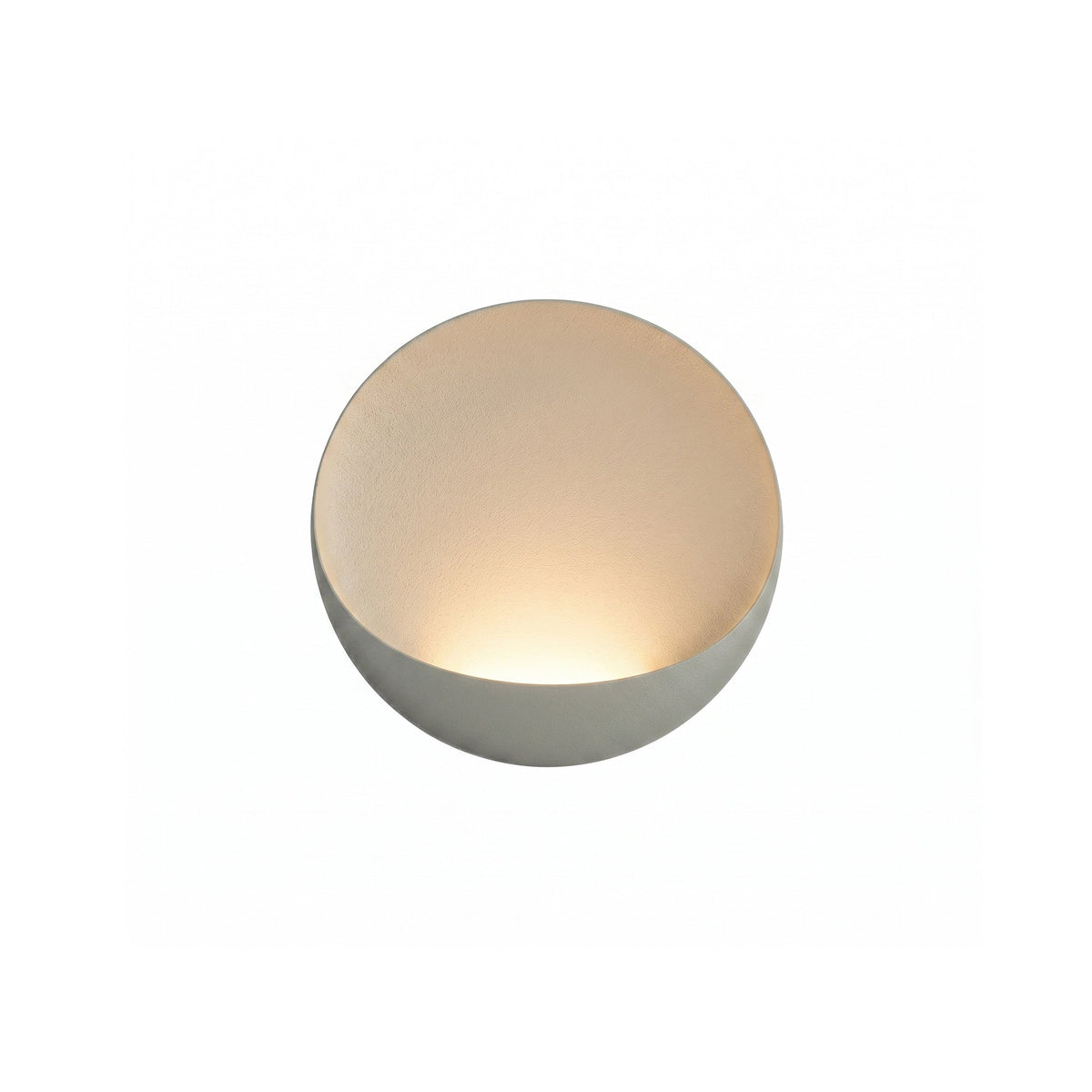 Flindt ronde wandlamp in aluminium
