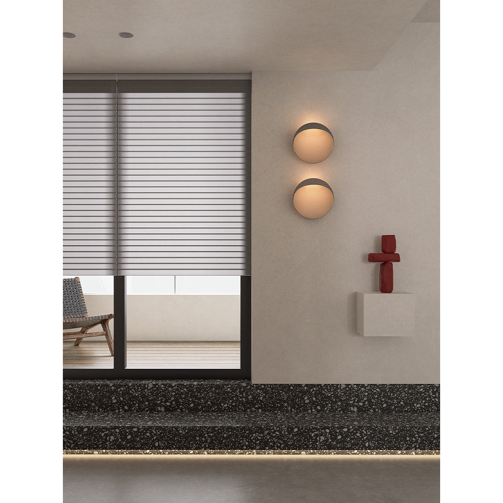 Flindt ronde wandlamp in aluminium
