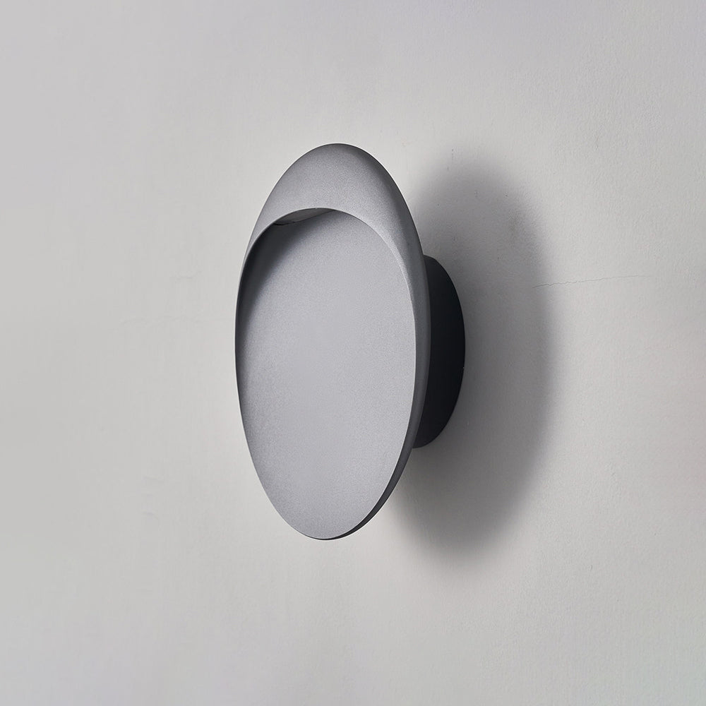 Flindt ronde wandlamp in aluminium