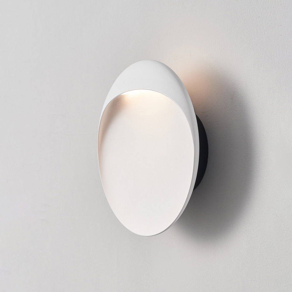 Flindt ronde wandlamp in aluminium