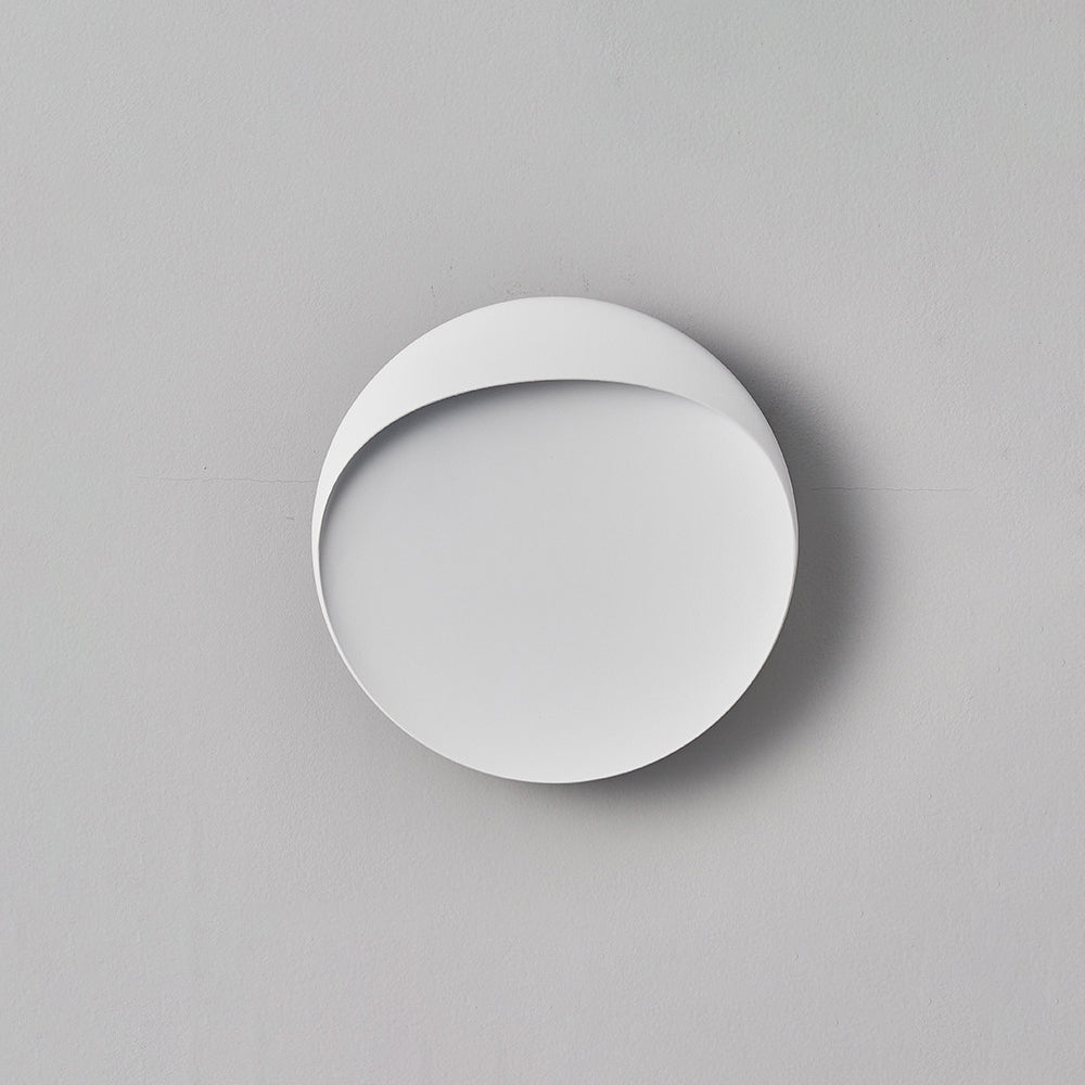 Flindt ronde wandlamp in aluminium